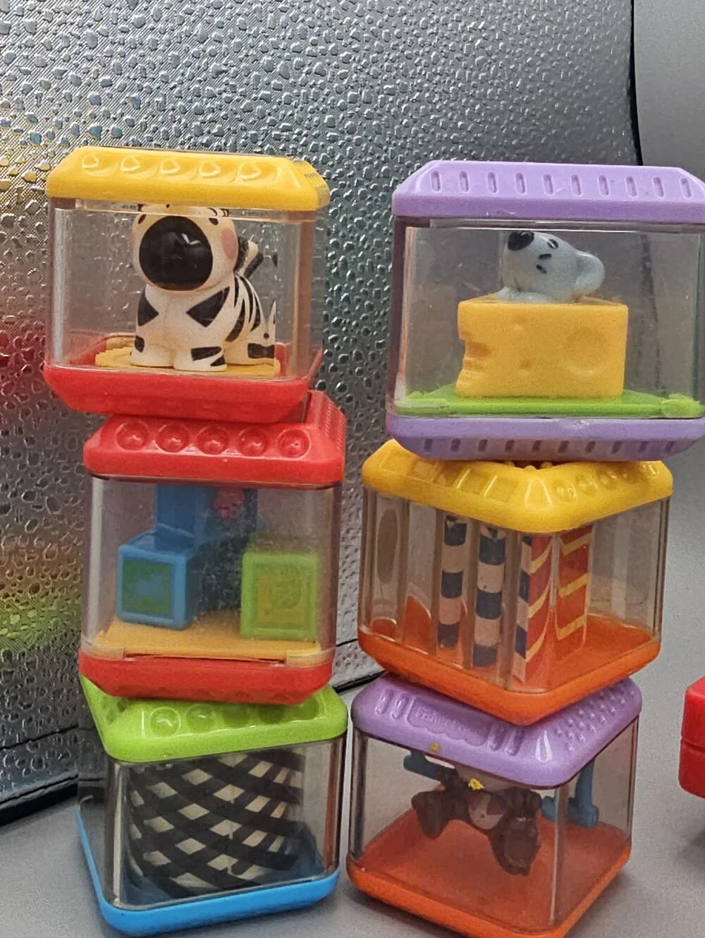 Vintage Fisher-Price Peek A Boo Pull Elephant Musical 12 Blocks Sensory WORKING